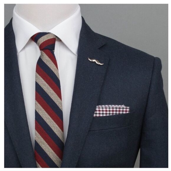 Knottery New York Diagonal Triple Stripe Tie - Picture 2 of 9